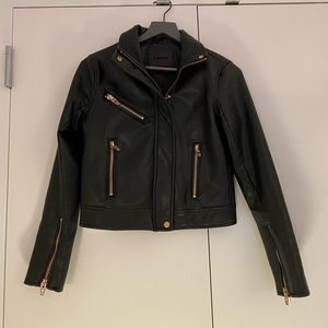 Faux leather jacket from BlankNYC. Rose gold hardware.